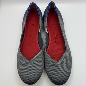 Rothy's The Flat Pebble Gray Knit Rounded Toe Ballet Flats Size 8